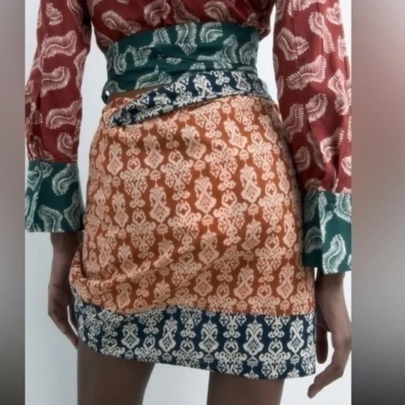 NWT Zara Mina Wrap Skirt - Picture 2 of 6